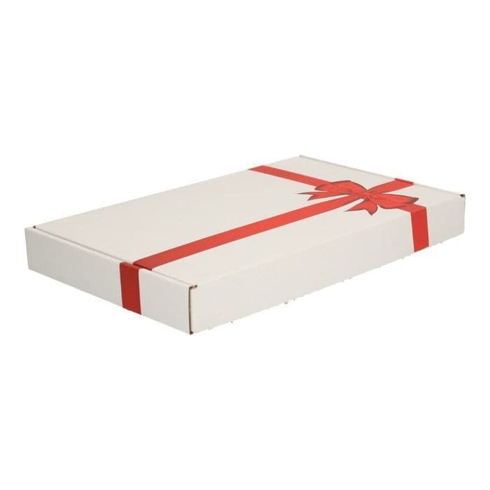 Brievenbusdoos A5+ 255X160X28mm Wit Rode strik