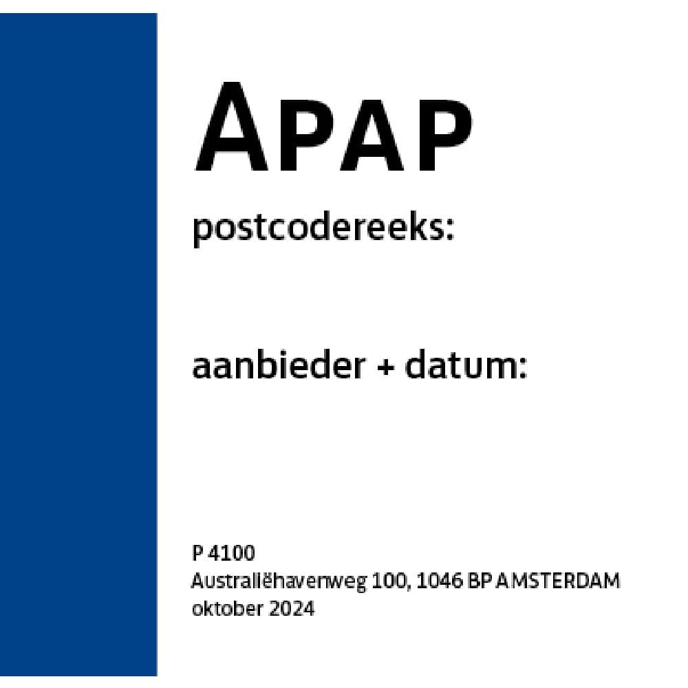 Bakkenkarkaarten postbuspost Amsterdam (50st)
