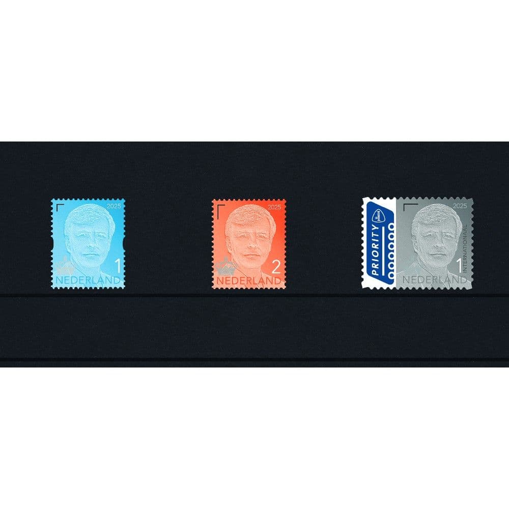 Set koning Willem-Alexander 2025 (gestanste postzegels)