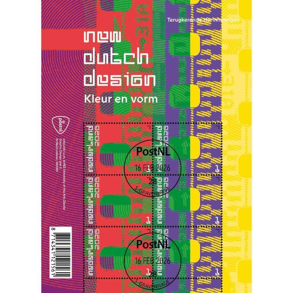 New Dutch Design – Terugkerende herinneringen (gestempeld postzegelvel)