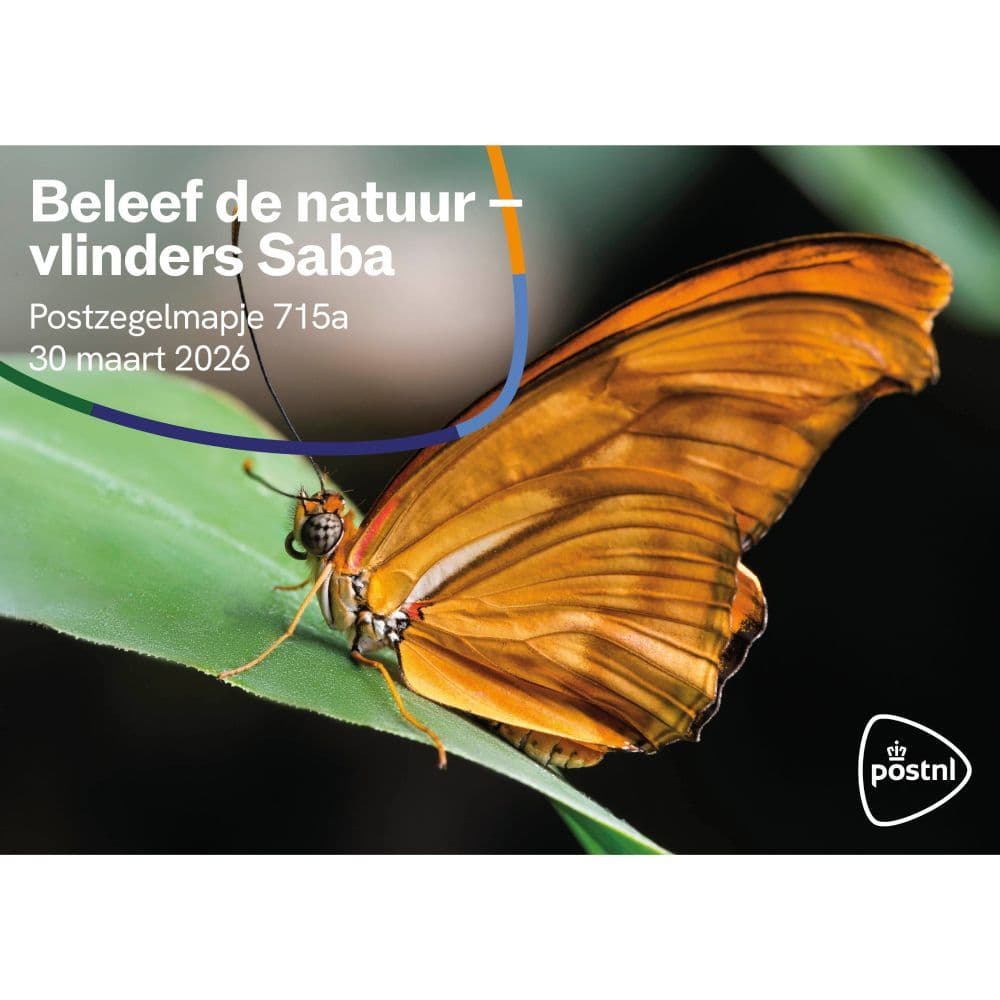Beleef de natuur - vlinders Saba (postzegelmapje nr. 715a)