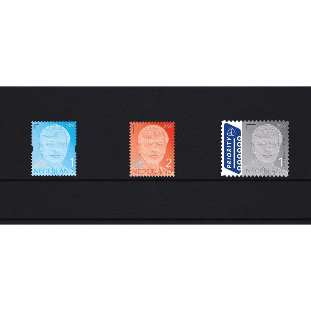Set koning Willem-Alexander 2026 (gestanste postzegels)