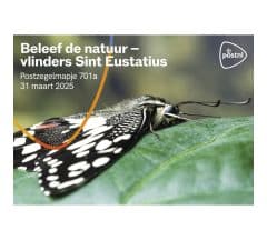 Beleef de natuur - vlinders Sint Eustatius (postzegelmapje nr. 701a)